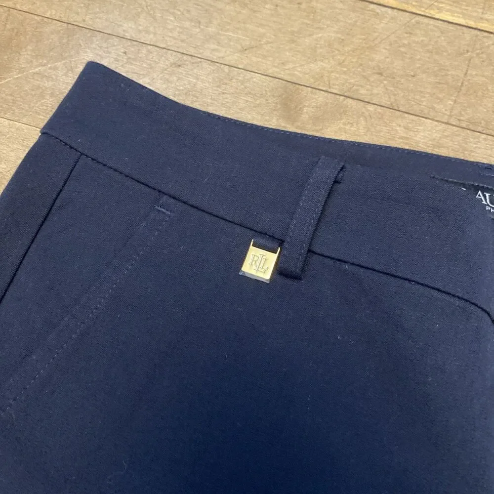 Lauren Ralph Lauren Shorts Womens 6 Black Bermuda Twill Stretch Casual Chino
